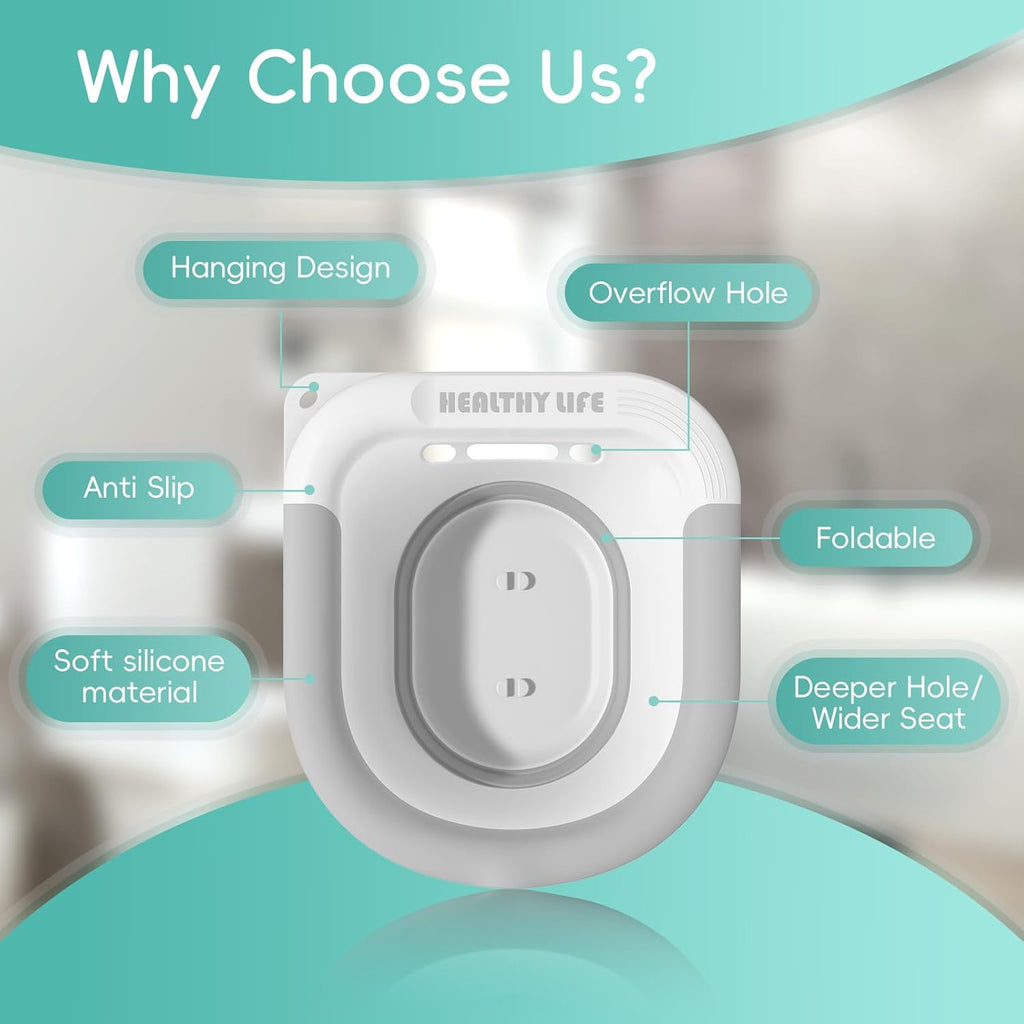 Over-The-Toilet Perineal Soaking Basin For Postpartum Care, Hemorrhoidal Treatment, Portable Bidet For Pregnant Women And Elderly Care