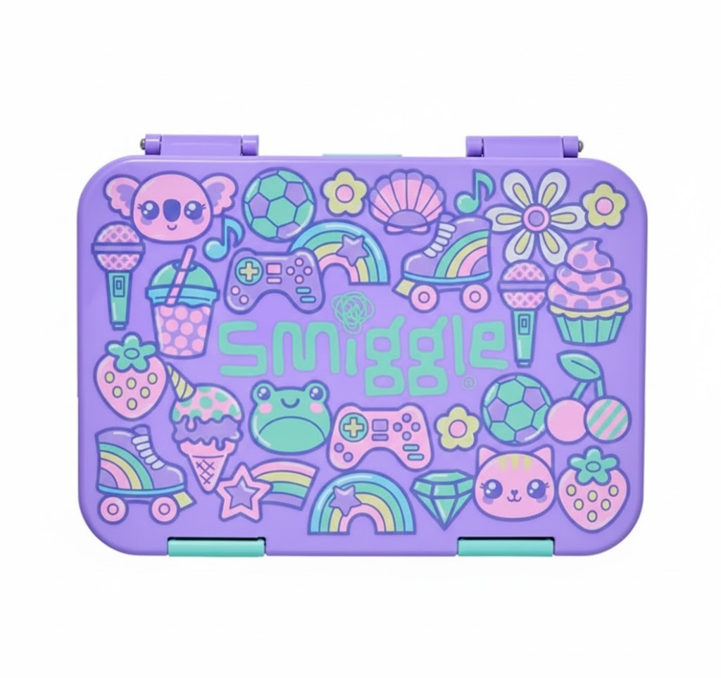 Smiggle - Curious 4 Compartment Bento Lunch Box for Kids