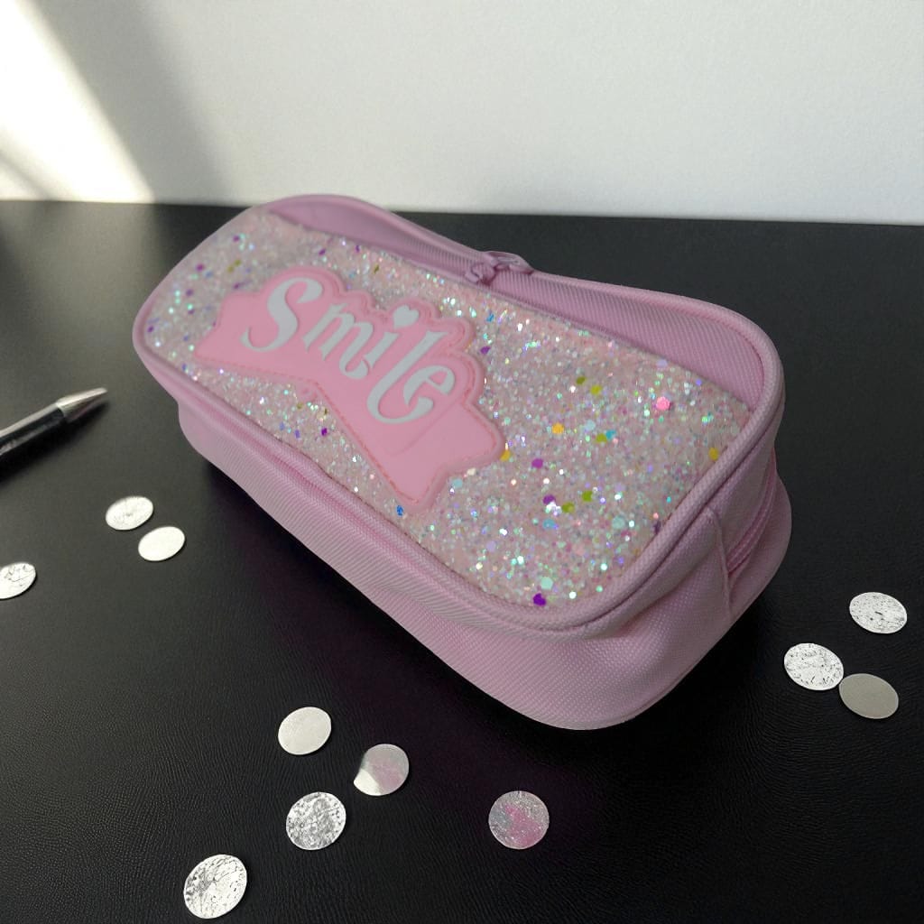 Pencil Case Pouch Shimmery/Glitter Pencil Box Cute Pencil Case Large Capacity Organizer for Girls Kids