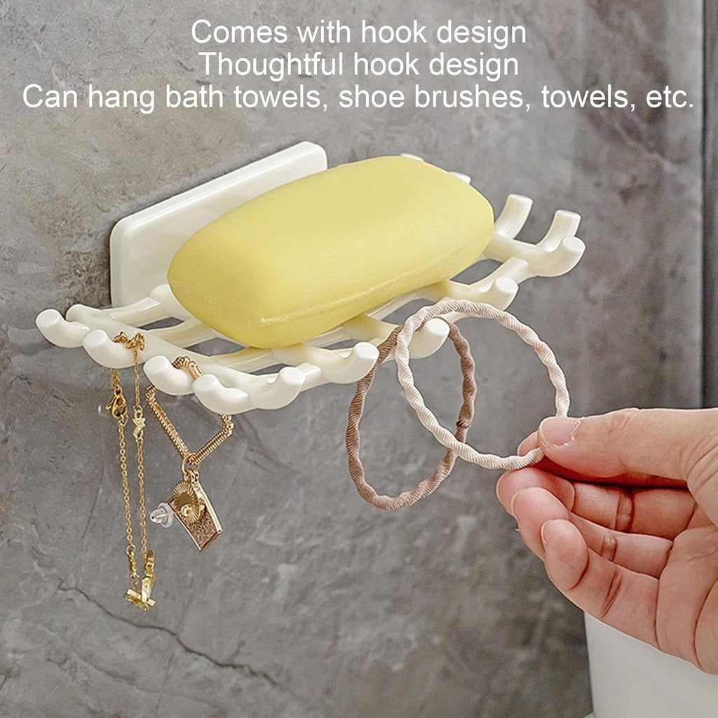 Soap Holder for Shower - Self-Adhesive Soap Holder for Shower, Rattan Soap Holder | Drill-Free Installation Shower Soap Dish