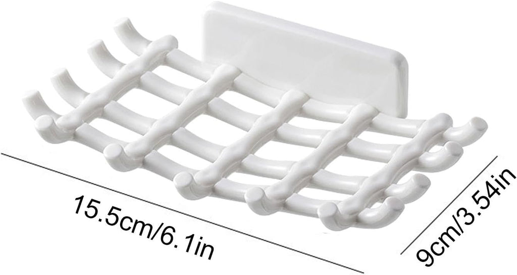 Soap Holder for Shower - Self-Adhesive Soap Holder for Shower, Rattan Soap Holder | Drill-Free Installation Shower Soap Dish