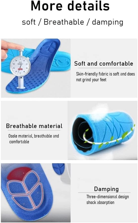 Sport Running Soft Insoles for Feet Man Women Orthopedic Pad Shock Absorption Arch Support Shoes Sole