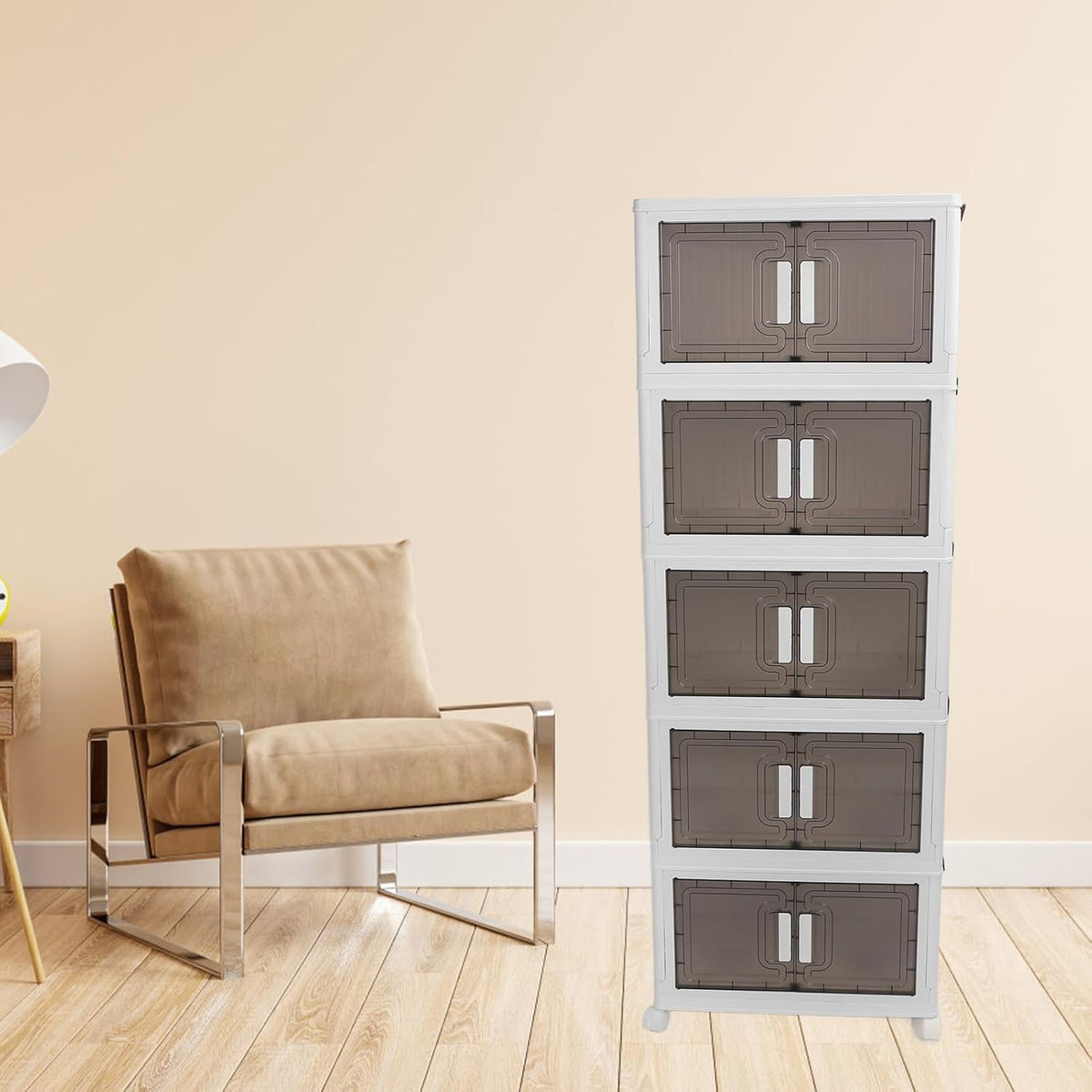 Stackable Storage Cupboard - 3/4/5 Layers with Wheels