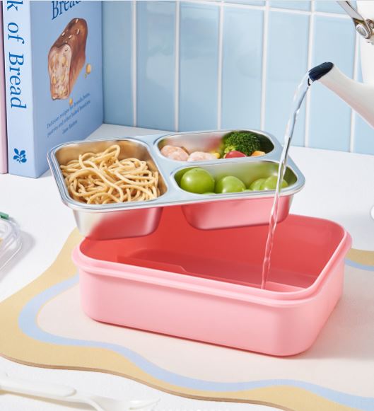 Kids Cute Car Stainless Steel Bento Lunch Box