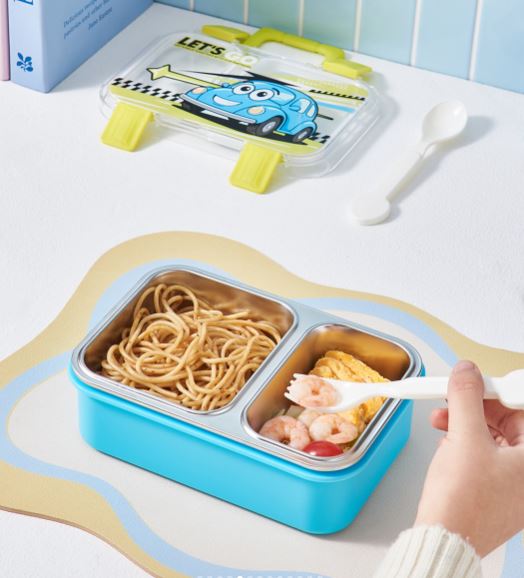 Kids Cute Car Stainless Steel Bento Lunch Box