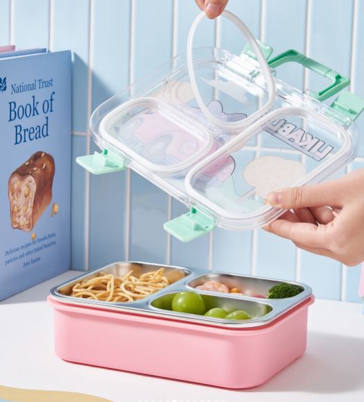Kids Cute Car Stainless Steel Bento Lunch Box