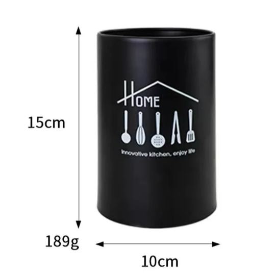 Stainless Steel Cutlery Holder Tableware Stand for Fork Knives Black