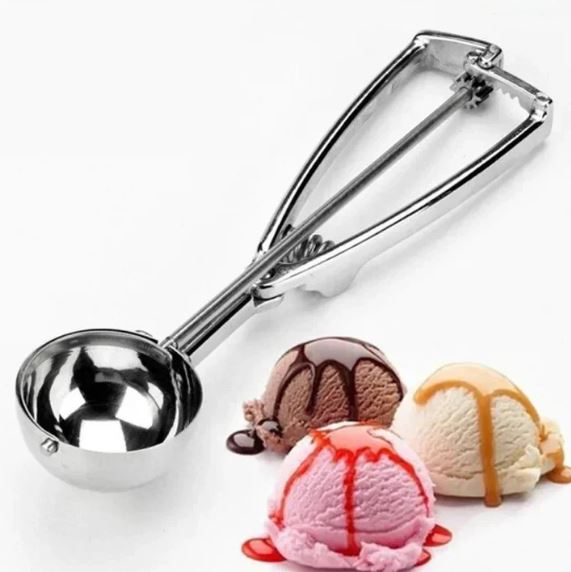 Stainless Steel Ice Cream Scoop Multi Use Food Spoon