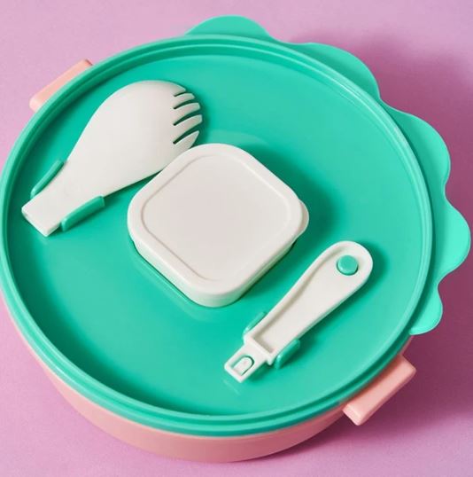 3 Compartments Baby Bucket Leak-Proof Stainless Steel Lunch Box