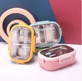 Tedemei 304 Stainless Steel 2 Grid Portable Leak-Proof Lunch Box