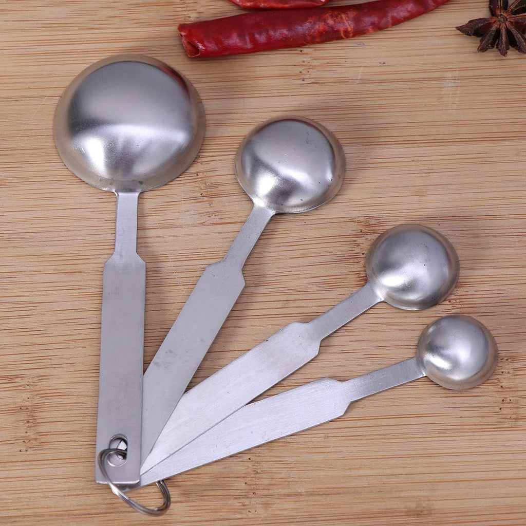 4Pcs Kitchen Baking Cooking Stainless Steel Measuring Spoon Set