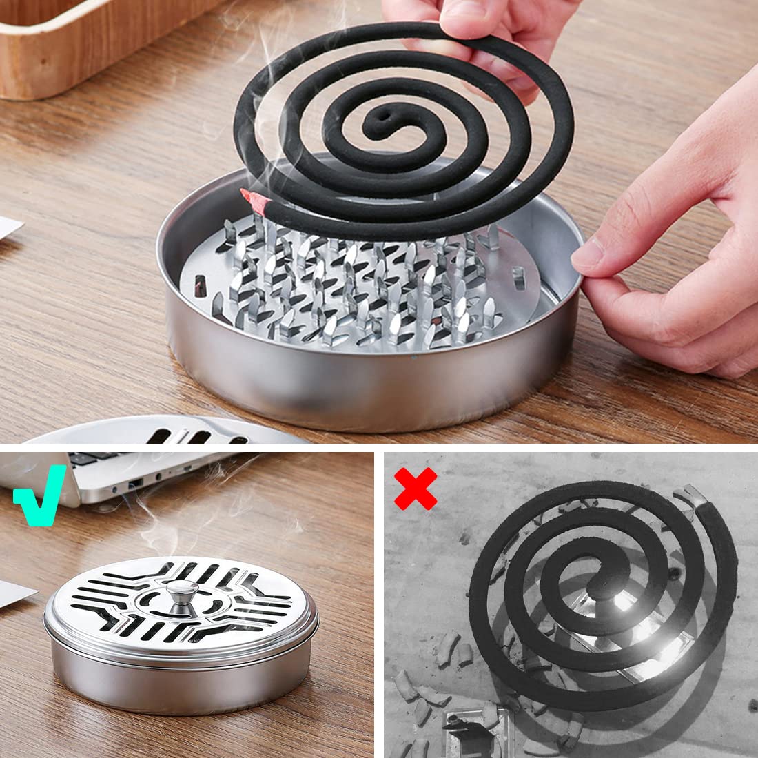 Stainless Steel Mosquito Coil Holder
