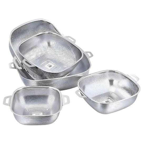 28CM Square Shape Stainless Steel Strainer With Handle