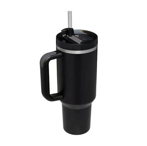 20oz Stainless Steel Tumbler with Handle and Straw