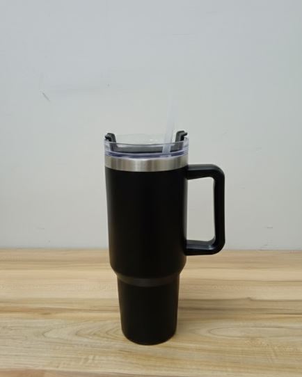 20oz Stainless Steel Tumbler with Handle and Straw