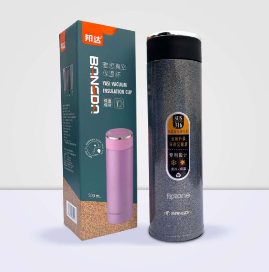 500ml Premium Insulated Stainless Steel Vacuum Water Bottles Flasks for Hot and Cold Drinks for Traval, Hiking, Camping