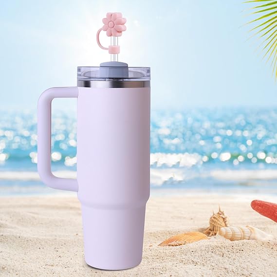 Stanley Straw Cover Silicone Straw Cover 3D Flower