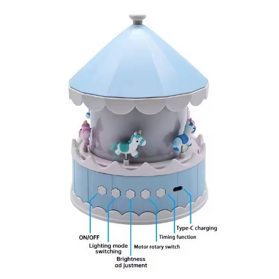 High Quality Starry Carousel Night Light Projector