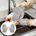 Steel Wire Dishwashing Gloves, Silver Wire Dish Cleaning Gloves (Pair)