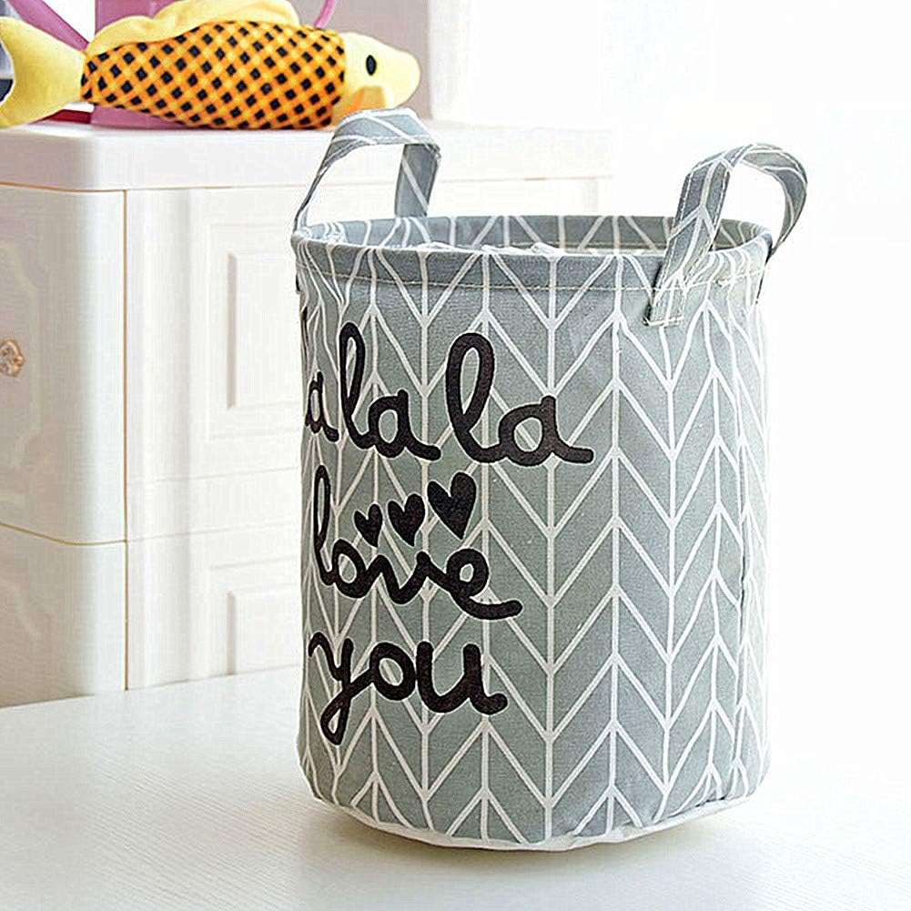 Storage Bins, Nursery Hamper, Canvas Laundry Basket Foldable with Waterproof PE Coating Large Storage Baskets for Kids Boys and Girls, Office, Bedroom, Clothes,Toys