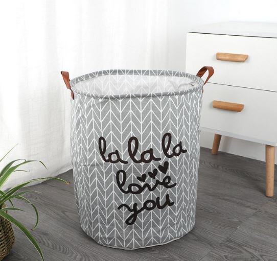 Storage Bins, Nursery Hamper, Canvas Laundry Basket Foldable with Waterproof PE Coating Large Storage Baskets for Kids Boys and Girls, Office, Bedroom, Clothes,Toys