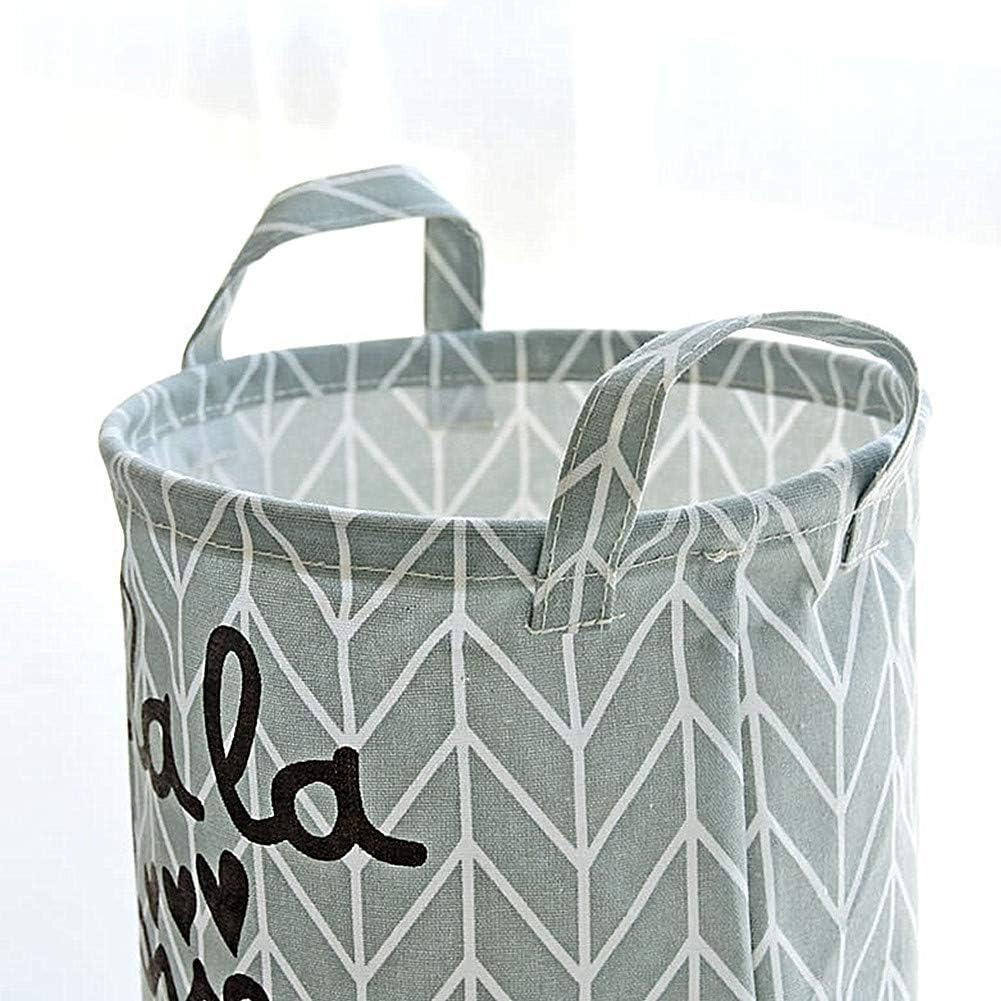 Storage Bins, Nursery Hamper, Canvas Laundry Basket Foldable with Waterproof PE Coating Large Storage Baskets for Kids Boys and Girls, Office, Bedroom, Clothes,Toys