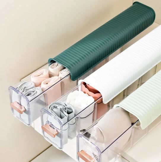 Clear Wall Mounted Storage Box Closet Organizer, Multifunctional Storage Box for Clothes, Socks, Ties