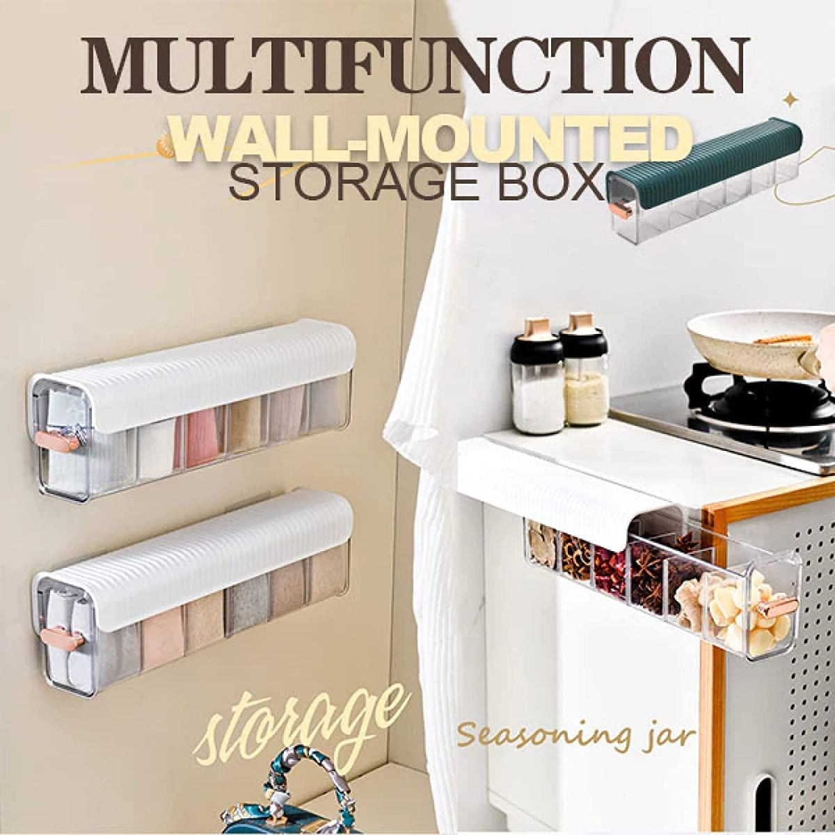 Clear Wall Mounted Storage Box Closet Organizer, Multifunctional Storage Box for Clothes, Socks, Ties