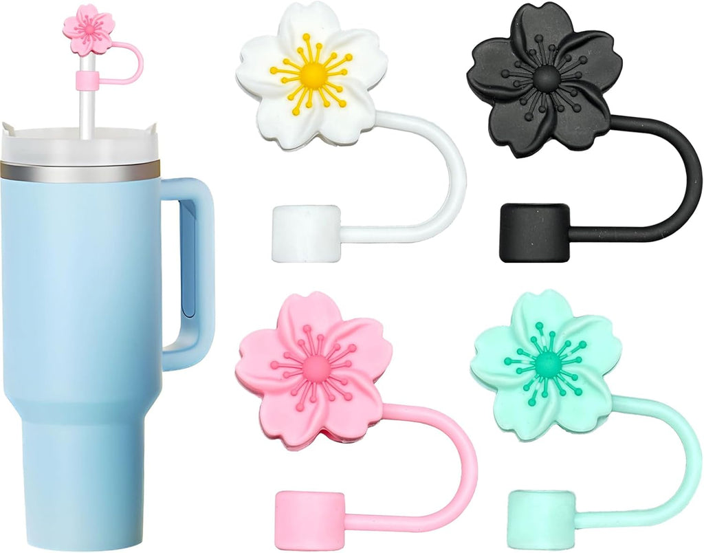 1pc Tumbler Straw Toppers - Flowers