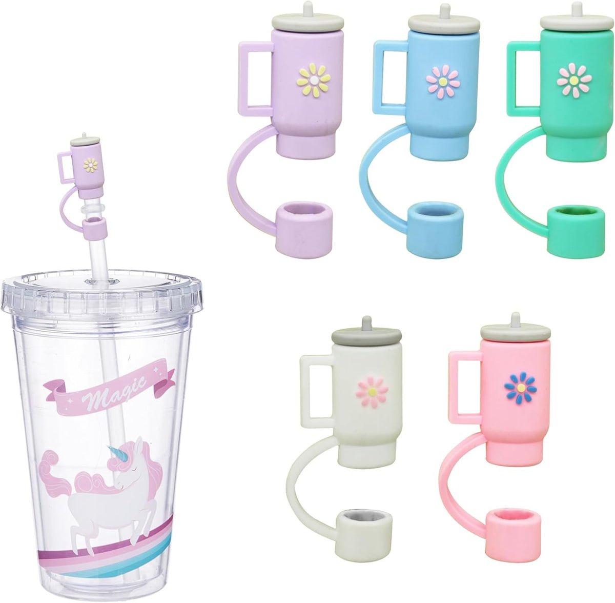 1pc Tumbler Straw Toppers - Tumbler Style