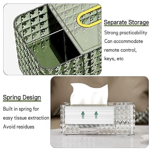 Tissue Box Holder Tissue Holder Rectangular Tissue Box Cover Tissue Storage Box Case with Lid for Home Office Household Decorate Tissue Box Tissue Box Cover