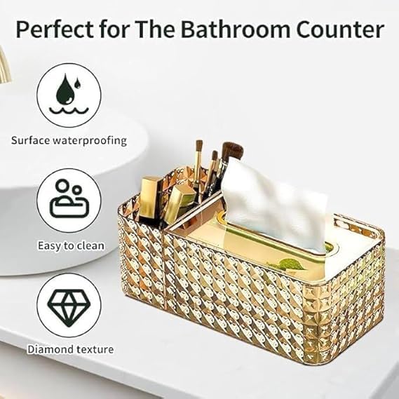 Tissue Box Holder Tissue Holder Rectangular Tissue Box Cover Tissue Storage Box Case with Lid for Home Office Household Decorate Tissue Box Tissue Box Cover