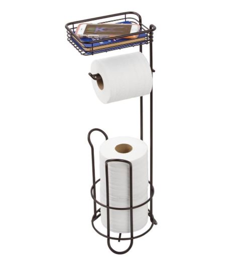 Toilet Paper Holder Freestanding Bathroom Toilet Paper Holder Stand and Dispenser