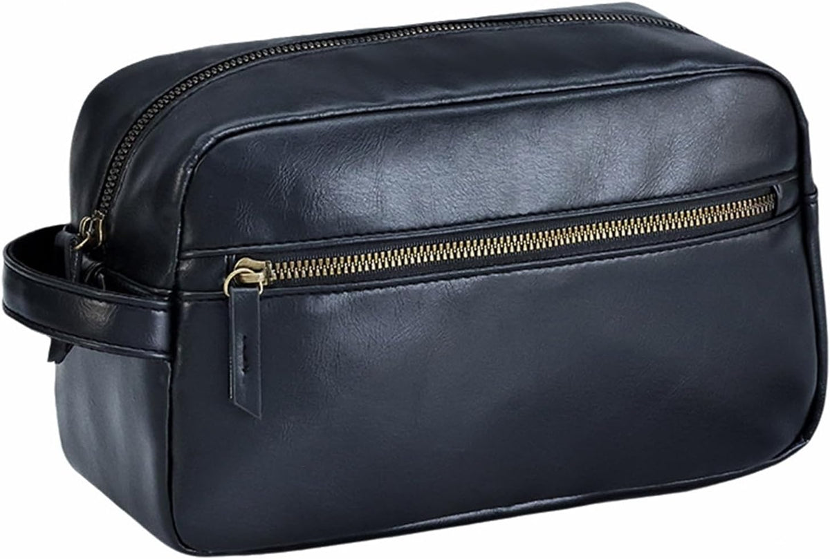 Large Toiletry Bag for Men and Women for Travel Waterproof Shaving Kit Bathroom Toiletry Organizer Leather Cosmetic Bags