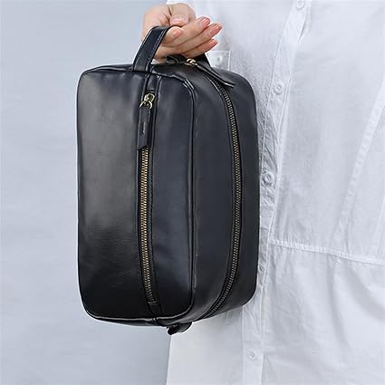 Large Toiletry Bag for Men and Women for Travel Waterproof Shaving Kit Bathroom Toiletry Organizer Leather Cosmetic Bags