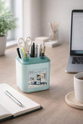 Multifunction Toothbrush Holder Organizer with Drain Tray – Bathroom Countertop Storage Stand for Toothbrush, Razor & Makeup Brushes | Plastic Kitchen Cutlery & Spoon Holder