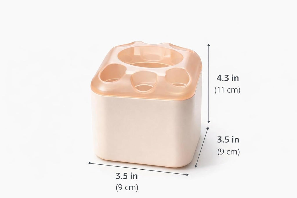 Multifunction Toothbrush Holder Organizer with Drain Tray – Bathroom Countertop Storage Stand for Toothbrush, Razor & Makeup Brushes | Plastic Kitchen Cutlery & Spoon Holder