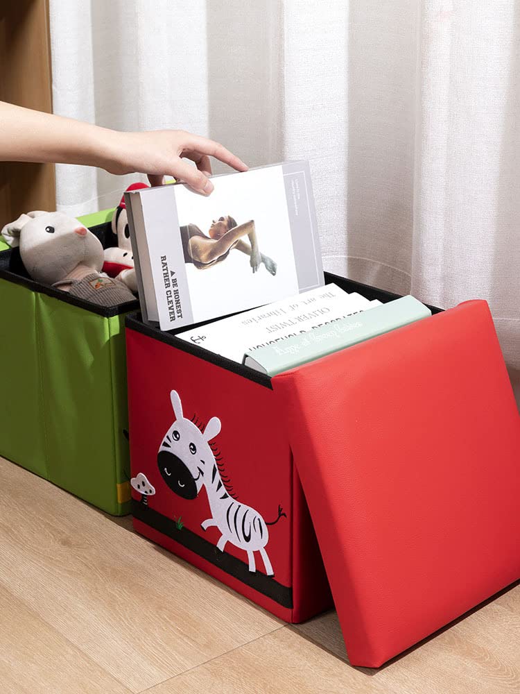 Bus Shaped Kids Toys/Books Storage Box & Padded Seat / Toy Organizer and Padded Stool For kids