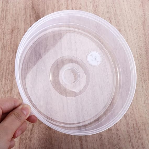 Microwave Plate Cover Lid with Handle and Steam Vents Holes