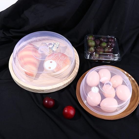 Microwave Plate Cover Lid with Handle and Steam Vents Holes