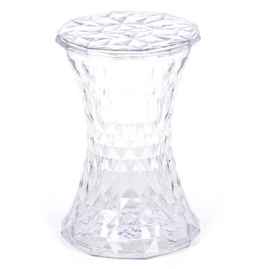 Transparent Storage Stool Acrylic Clear Storage Ottoman
