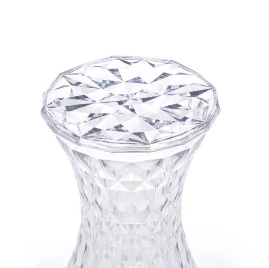 Transparent Storage Stool Acrylic Clear Storage Ottoman