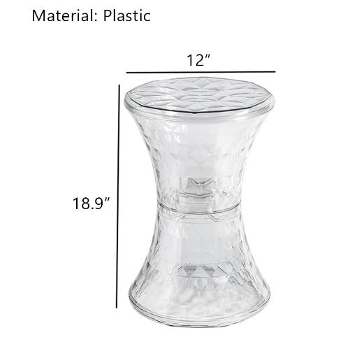 Transparent Storage Stool Acrylic Clear Storage Ottoman