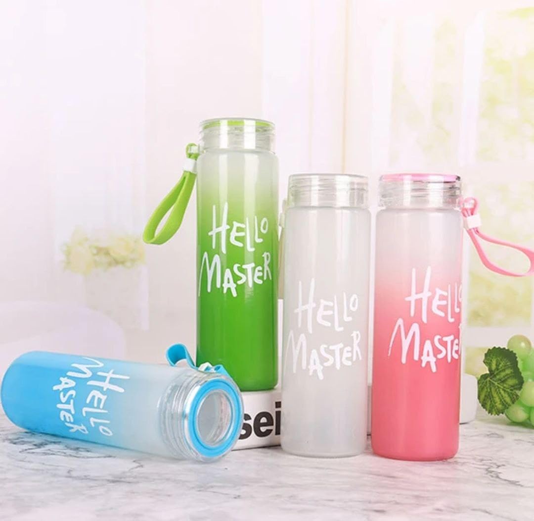 Hello Master Glass Water Bottle 450 ML