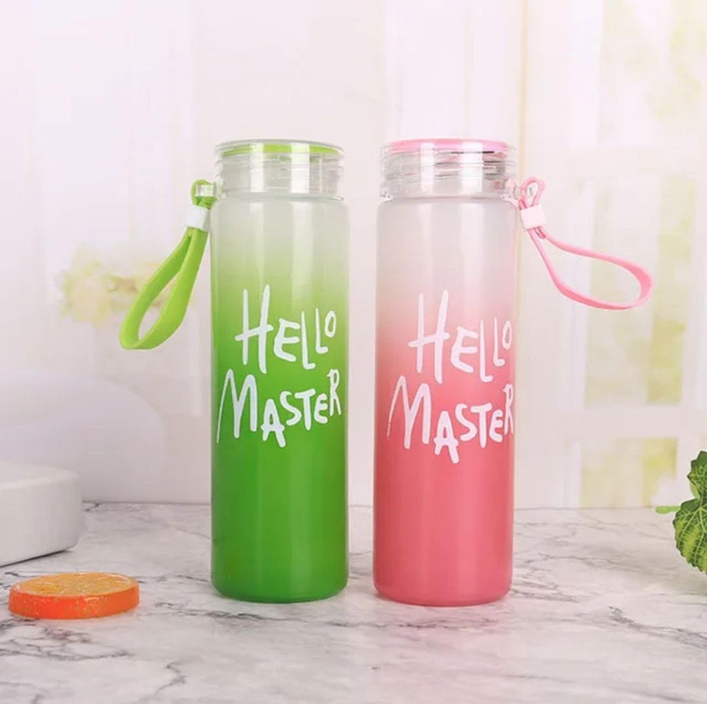 Hello Master Glass Water Bottle 450 ML