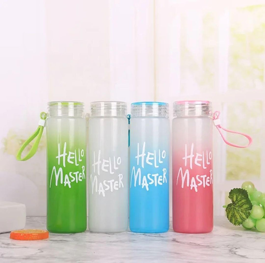 Hello Master Glass Water Bottle 450 ML
