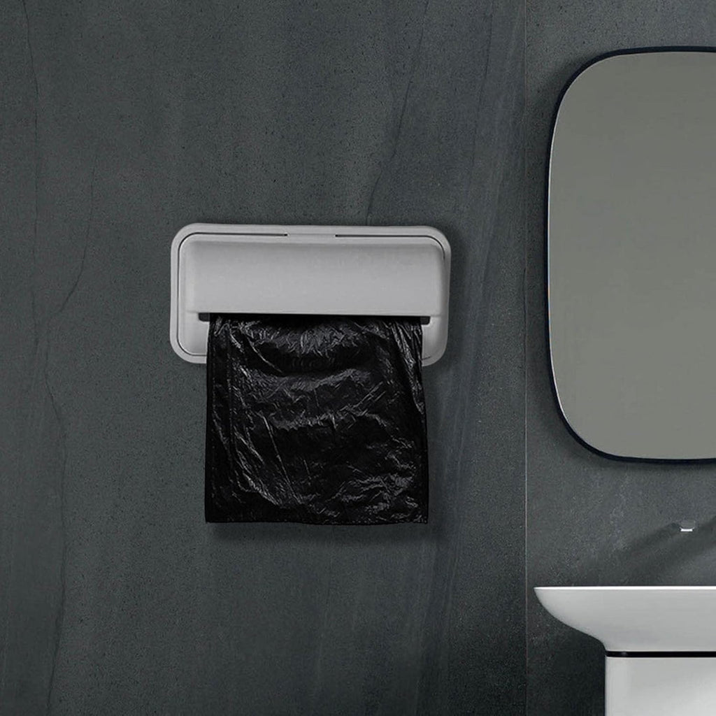Wall Mount Garbage Bag Dispenser, Removable Lid Trash Bag Dispenser, for Bedroom Cabinet Bathroom Kitchen