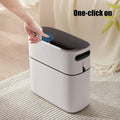 Trash Bin, Hygienic Narrow Trash Can, Contactless Trash Can Large Capacity Trash Can, 8L Garbage Can
