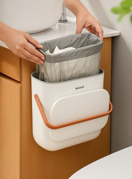 Ecoco Wall-Mounted Kitchen & Bathroom Trash Cans With Lid