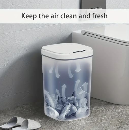 18L Automatic Motion Sensor Trash Can with Lid for Office, Bathroom, Bedroom, Kitchen